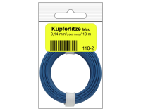 Kupferlitze  0.14mm / 10m Blau