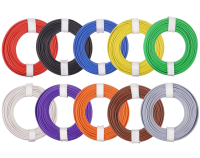Kupferlitzen-Set (0.25 mm&amp;#178;) 10 x 10 m - 10 farbig