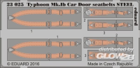 1/24Typhoon Mk.Ib Car Door seatbelts STEEL for Airfix