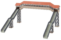 H0 Fussg&#228;ngerbr&#252;cke mit &#220;berdachung
