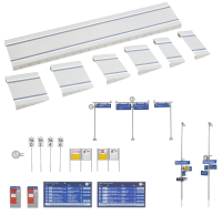 H0 Moderner Bahnsteig mit Zubeh&amp;#246;r
