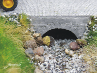 1/87 Wasser Durchlass Ziegel mittel grau 3 St&amp;#252;ck