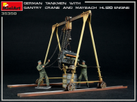 1/35 Germ. Tankmen w/Gantry Crane &amp; Maybach HL 120