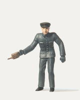 Bahnarbeiter mit Ölkanne