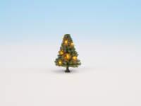 H0,N,Z Beleuchteter Weihnachtsbaum, gr&amp;#252;n, mit 10 LED&amp;#180;s, 5 cm hoch