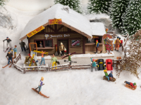 H0 Langlauf-Loipe mit Apr&amp;#232;s-Ski H&amp;#252;tte, micro-motion