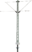 0 Gitter-Mittelmast mit 2 Auslegern. aus Metall. lackiert