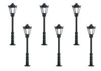 H0 Parklaterne 5+1, LED warmw