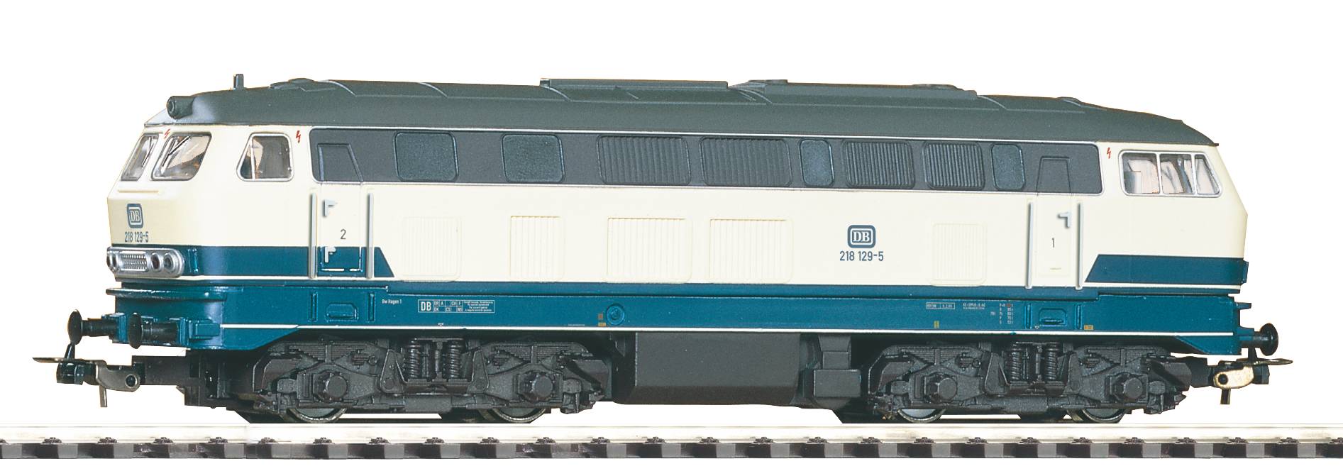H0 Diesellok BR 218 DB beige-blau IV + DSS 8pol.