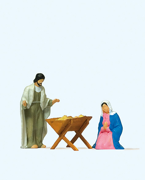 1:87  Maria und Josef mit Krippe