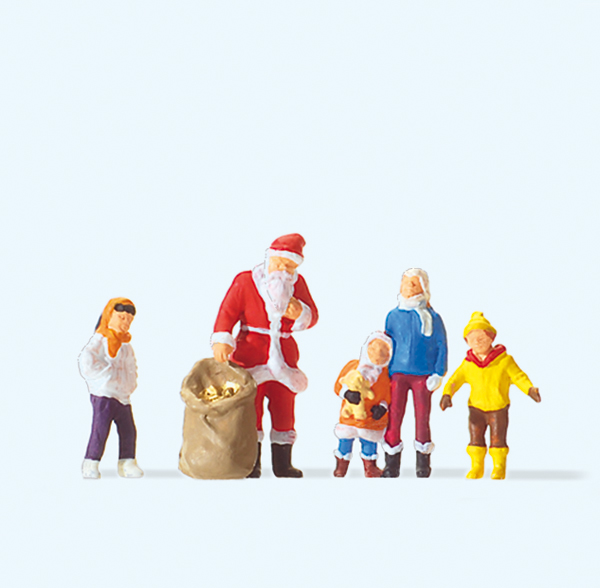 1:87  Weihnachtsmann mit Kindern