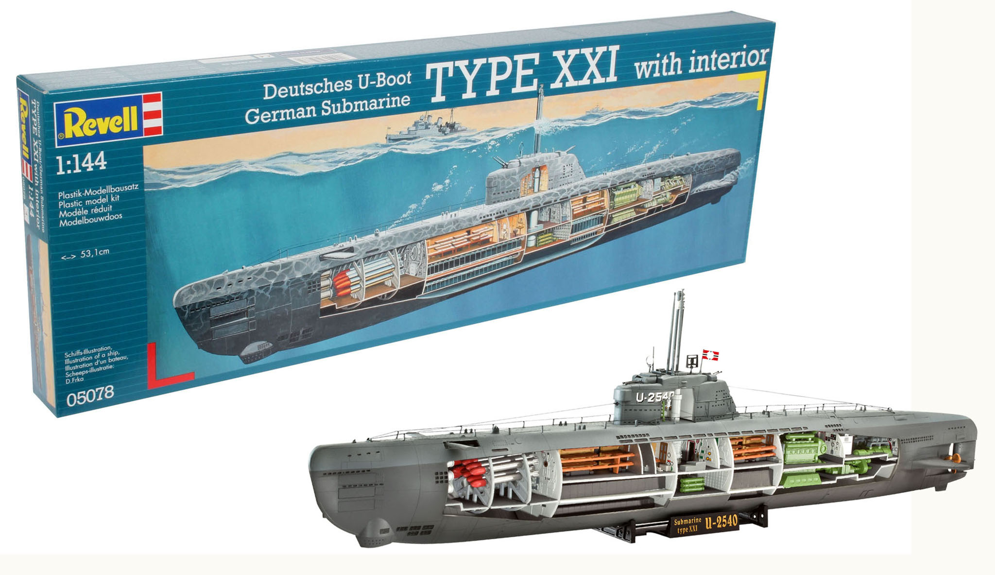 1/144 U-Boot Typ XXI mit Interieur