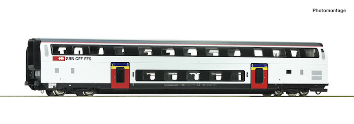 1st class double deck     car with luggage compartm