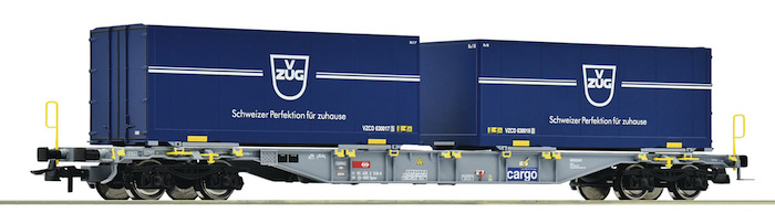 Container carrier wagon + SBB Cargo