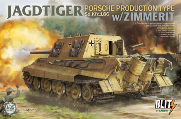 1/35 Jagdtiger Porsche Production Sd Kfz 186 w Zimmerit