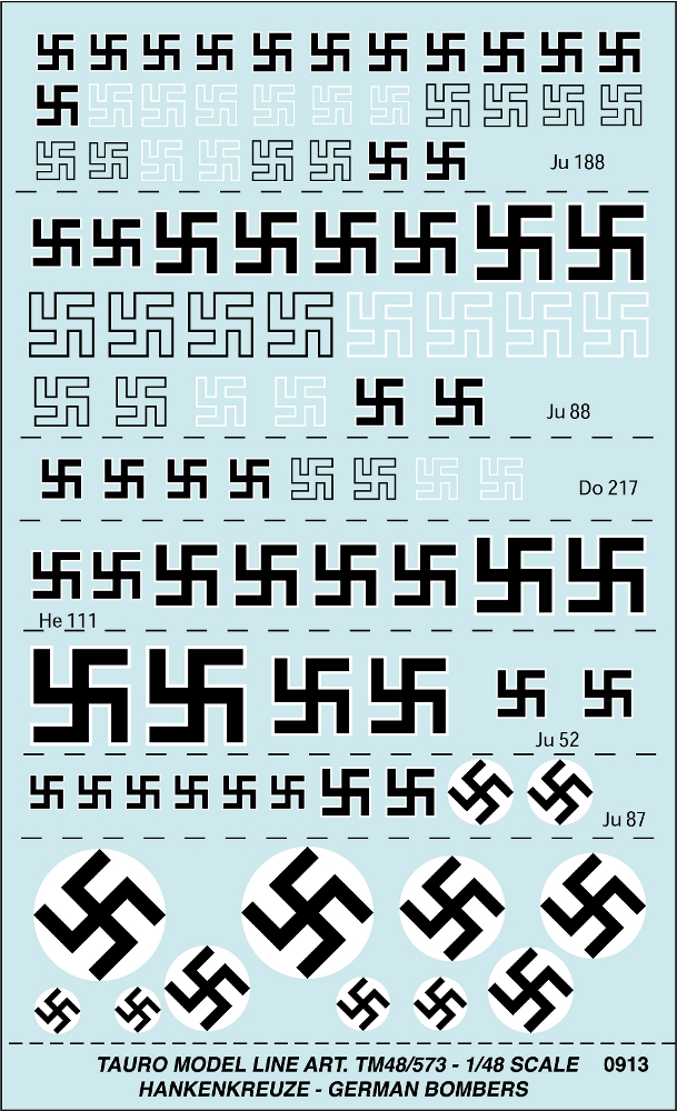 1/48 Hakenkreuze  Swastikas German Bombers