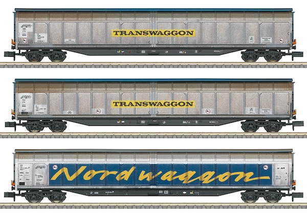 N Grossraum-Schiebewagen Set  MHI