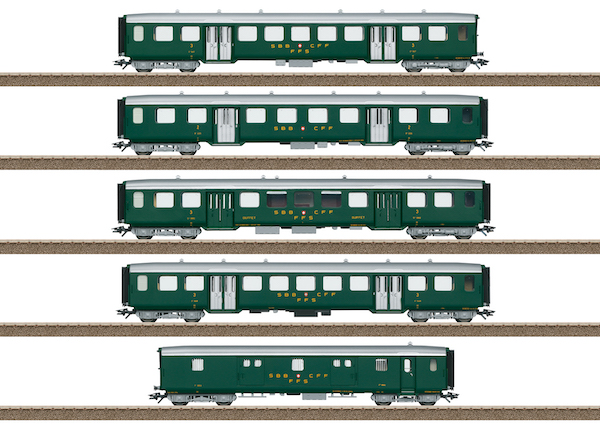 D96 Isar-Rhone Express Train Passenger Car Set 2