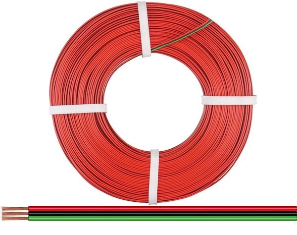 Drillingslitze 0,14 mm² / 50 m rot-schwarz-grün