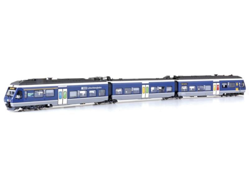 H0 BLS RABe 525 NINA 3 teilig Blaues Design DC Sound